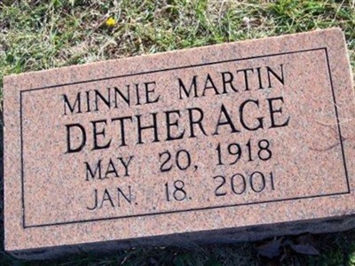 Minnie Detherage on Sysoon