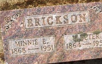 Minnie E. Erickson on Sysoon