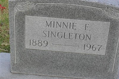 Minnie F. Singleton on Sysoon
