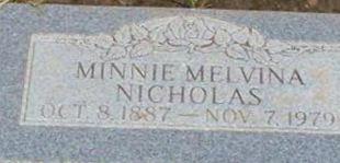 Minnie Melvina Grove Nicholas on Sysoon
