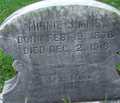Minnie Simms on Sysoon