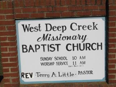 West Deep Creek Missionary Baptist Church Cemetery on Sysoon