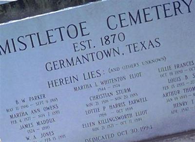 Mistletoe Cemetery on Sysoon