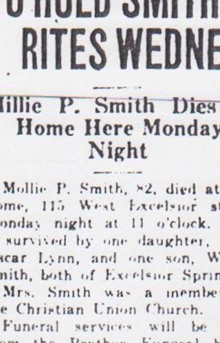 Mollie P Smith on Sysoon