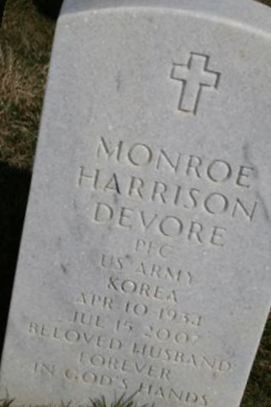 Monroe Harrison DeVore on Sysoon