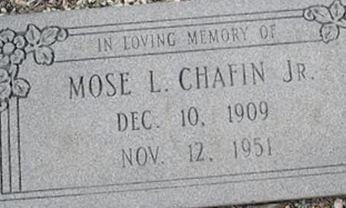 Mose L. Chafin, Jr on Sysoon