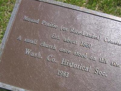 Mound Prairie Cemetery on Sysoon