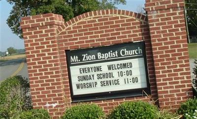 Mount Zion Baptist Church Cemetery on Sysoon