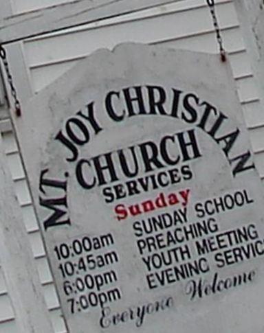 Mount Joy Christian Church Cemetery on Sysoon