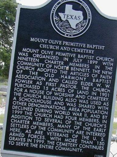 Mount Olive Cemetery on Sysoon