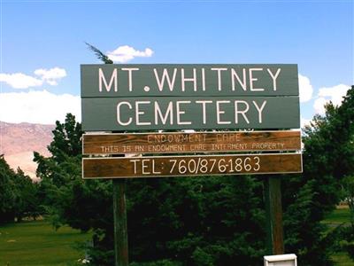 Mount Whitney Cemetery on Sysoon