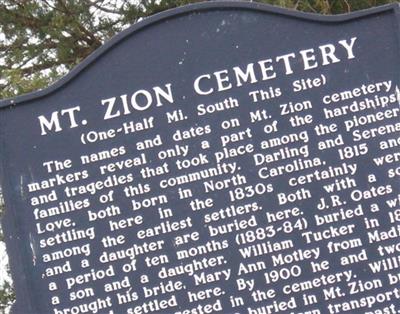 Mount Zion Cemetery on Sysoon