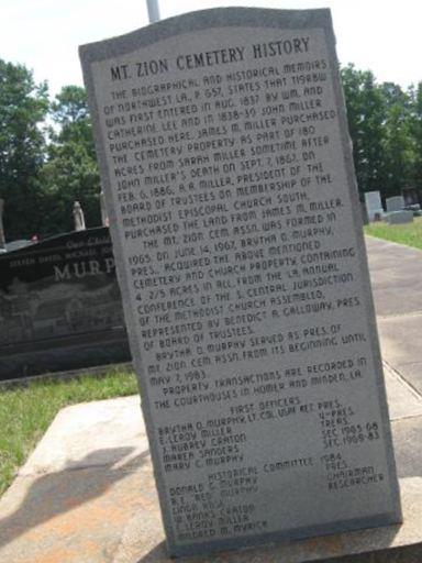 Mount Zion Cemetery on Sysoon