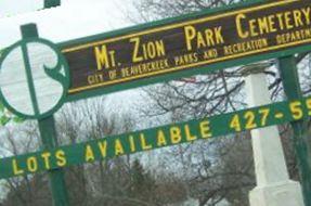 Mount Zion Park Cemetery on Sysoon