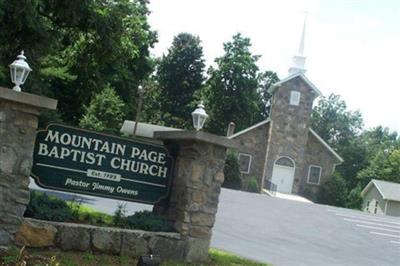 Mountain Page Baptist Cemetery on Sysoon