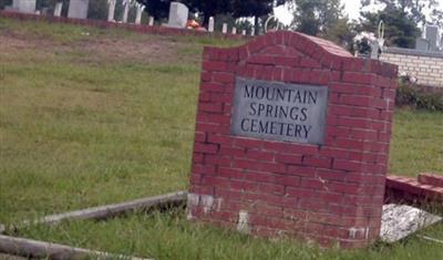 Mountain Springs Cemetery on Sysoon