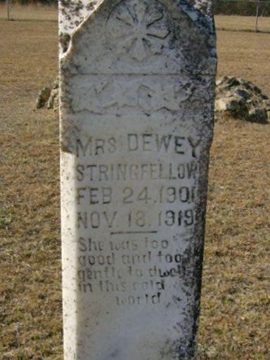 Mrs. Dewey Stringfellow on Sysoon