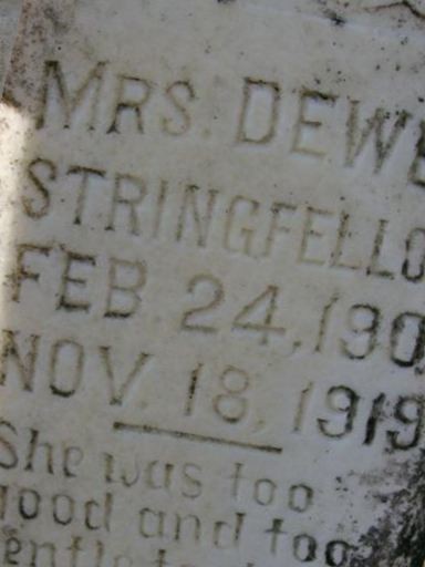 Mrs. Dewey Stringfellow on Sysoon