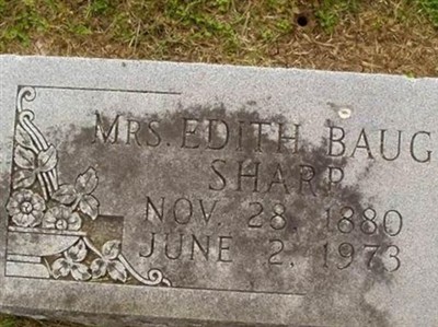 Mrs. Edith Baugh Sharp on Sysoon