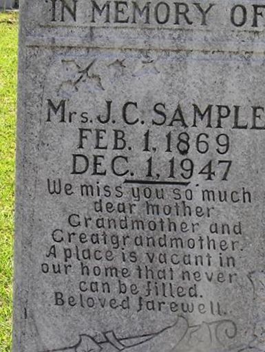 Mrs. J. C. Samples on Sysoon
