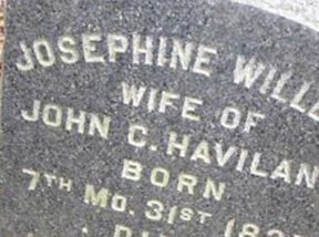 Mrs Josephine Willets Haviland on Sysoon