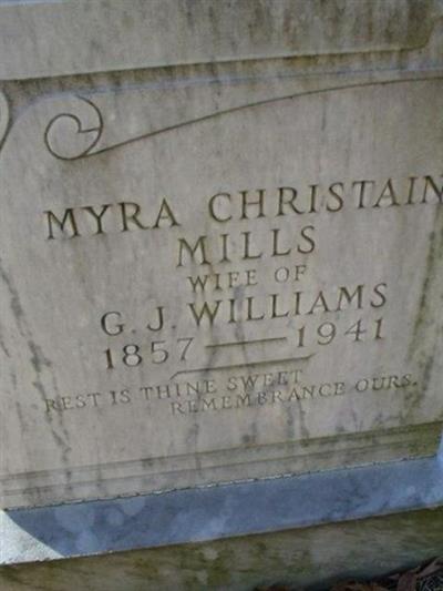 Myra Christian Mills Williams on Sysoon