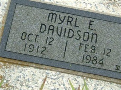 Myrl E Davidson on Sysoon