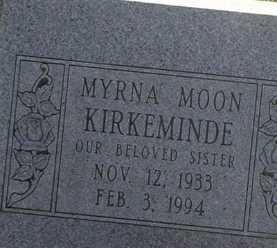 Myrna Jo Kirkeminde on Sysoon