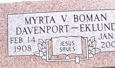 Myrta V. Boman Eklund on Sysoon