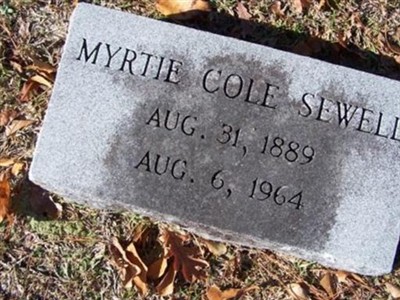 Myrtie Cole Sewell on Sysoon
