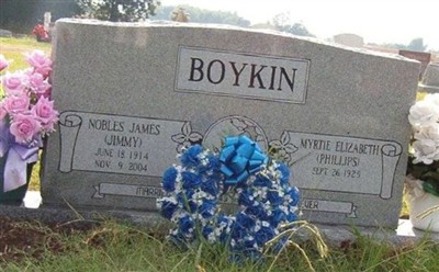 Myrtie Elizabeth Phillips Boykin on Sysoon