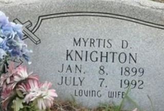 Myrtis D Knighton on Sysoon