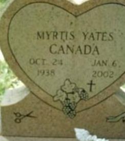Myrtis Yates Canada on Sysoon