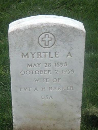 Myrtle A Barker on Sysoon