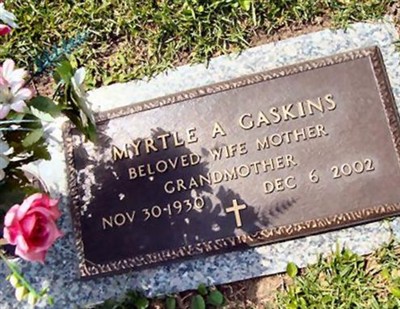 Myrtle A. Gaskins on Sysoon