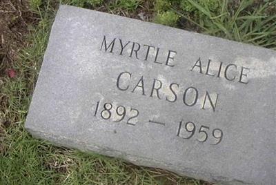 Myrtle Alice Carson on Sysoon