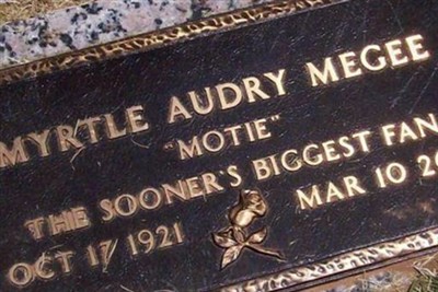 Myrtle Audry "Motie" Megee on Sysoon