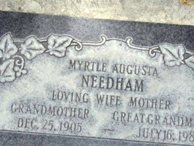 Myrtle Augusta Needham on Sysoon