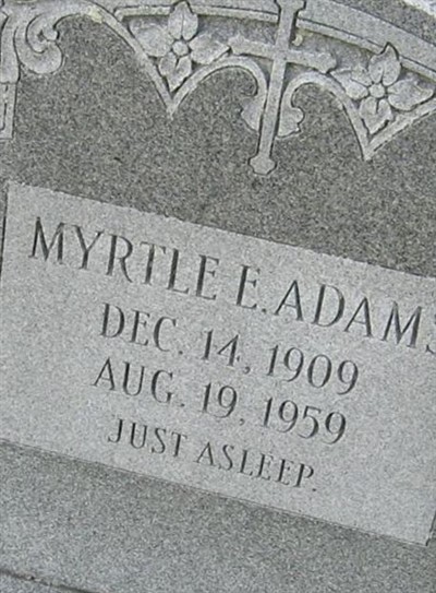 Myrtle E. Adams on Sysoon