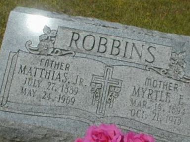 Myrtle E Robbins on Sysoon