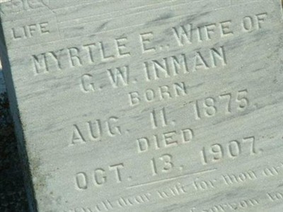 Myrtle Estelle James Inman on Sysoon