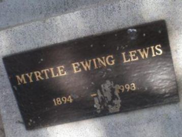 Myrtle Ewing Lewis on Sysoon