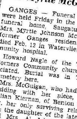 Myrtle "Frances" Johnson McGuigan on Sysoon