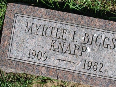 Myrtle L Biggs Knapp on Sysoon