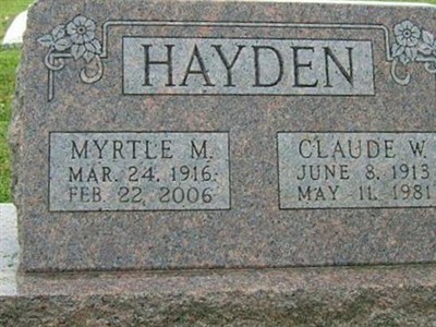 Myrtle M Hayden on Sysoon