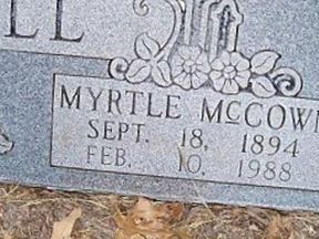 Myrtle McCown Harwell on Sysoon