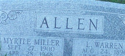 Myrtle Miller Allen on Sysoon