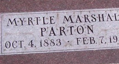 Myrtle Parton Marshall on Sysoon