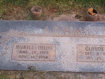 Myrtle Tullis Adams on Sysoon