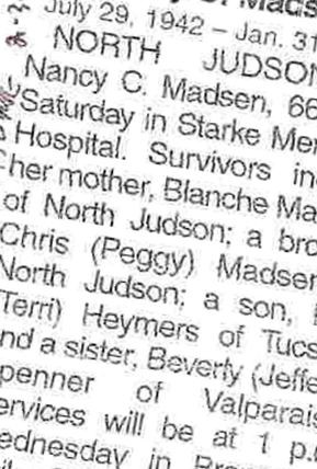 Nancy C Madsen on Sysoon